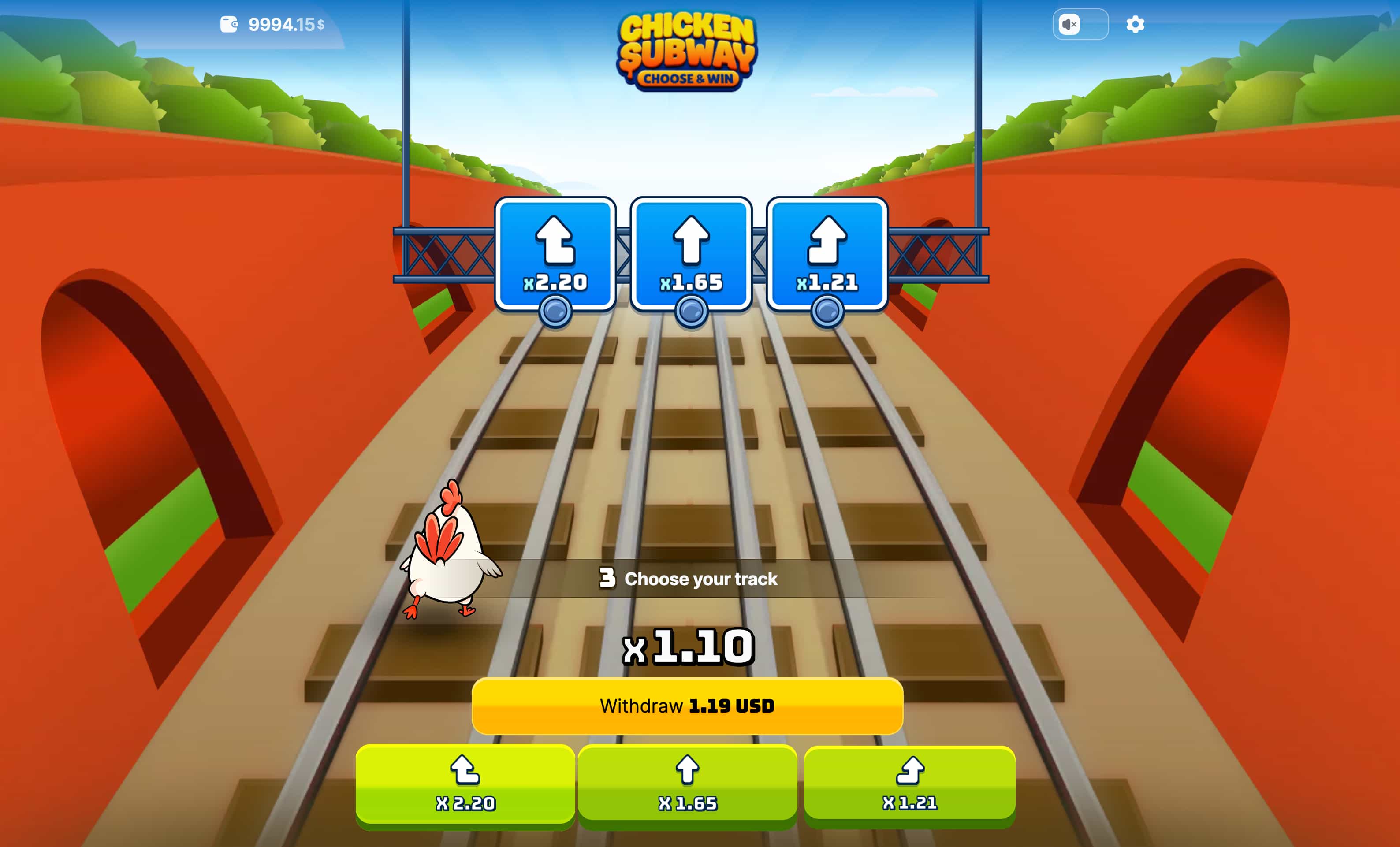 games similar to chicken subway